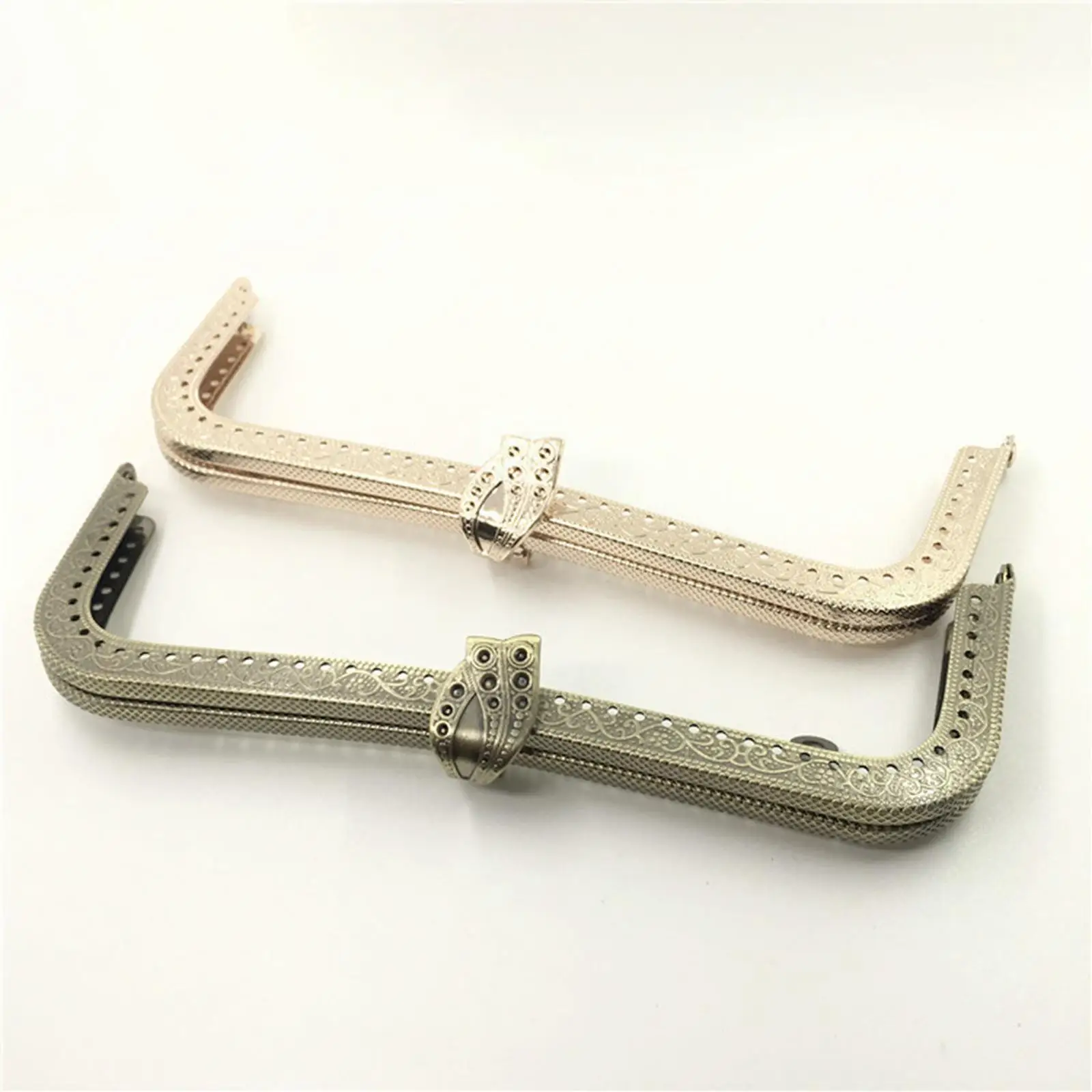 Bag Lock Rectangle Shape 20cm Metal Purse Frame for Purse Making