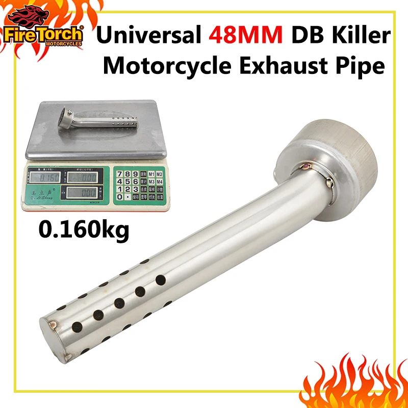 Universal 48mm Motorcycle Exhaust Muffler Insert Baffle End Pressure Purpose Dual Regulator Core Escape Pipe DB Killer