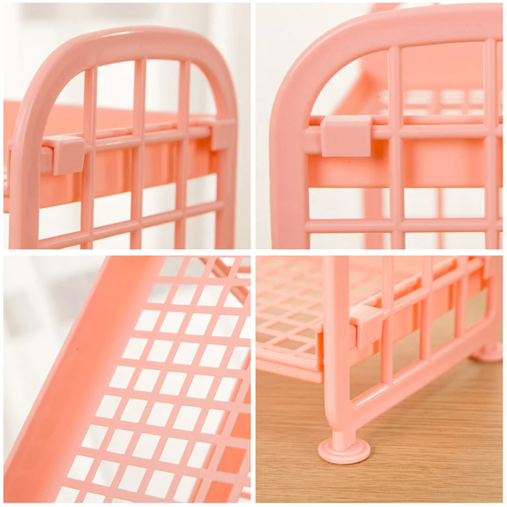 

2 Layers Plastic Storage Bathroom Organizer Shelf Corrosion-Resistant Countertop Rack For Soap Shampoo Toilet