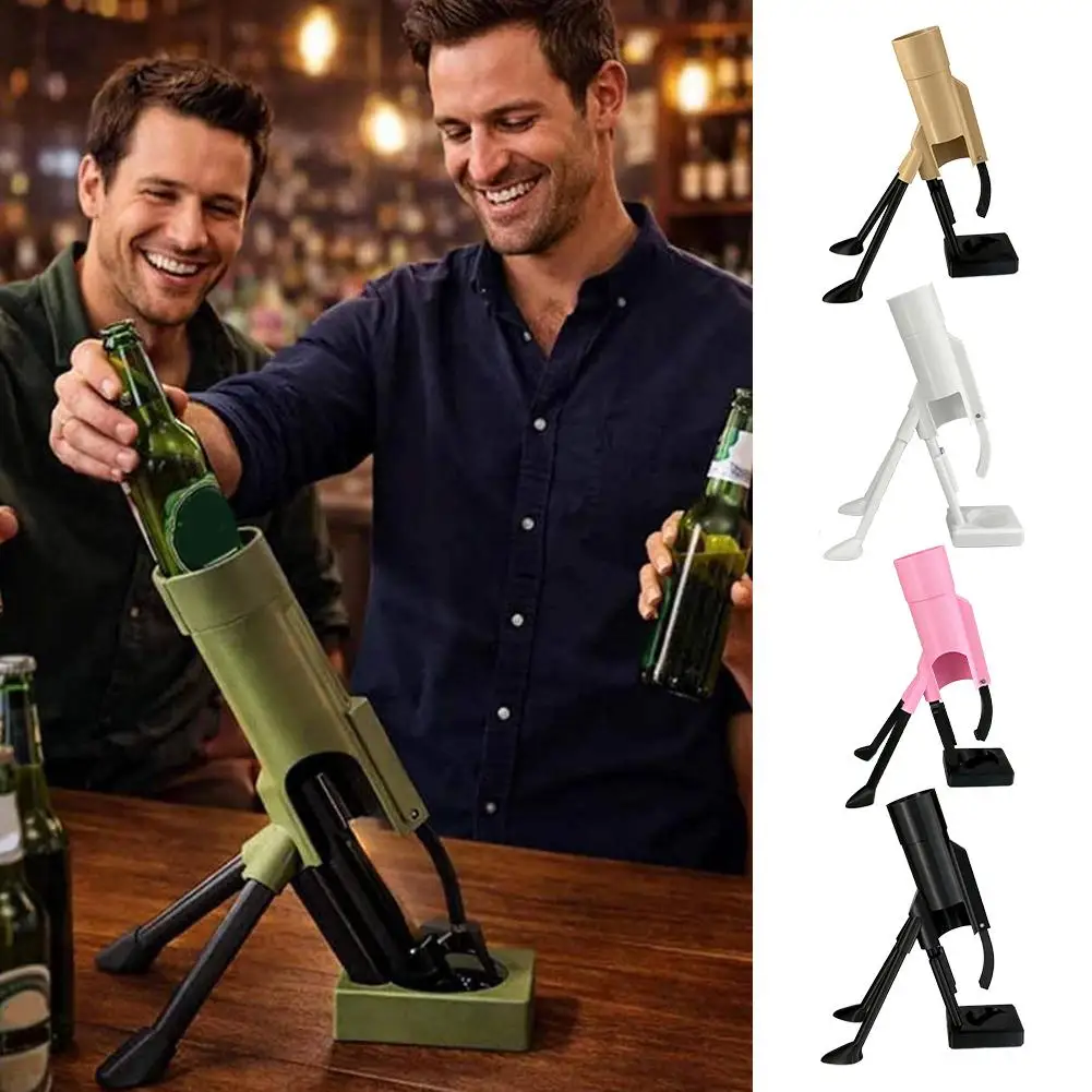 Lustiger Bierflaschen-Mörser-Flaschenöffner für Zuhause – Freihändiger Druck-Flaschenöffner mit Kapselwerfer – Gadgets & Werkzeuge – Detail 6