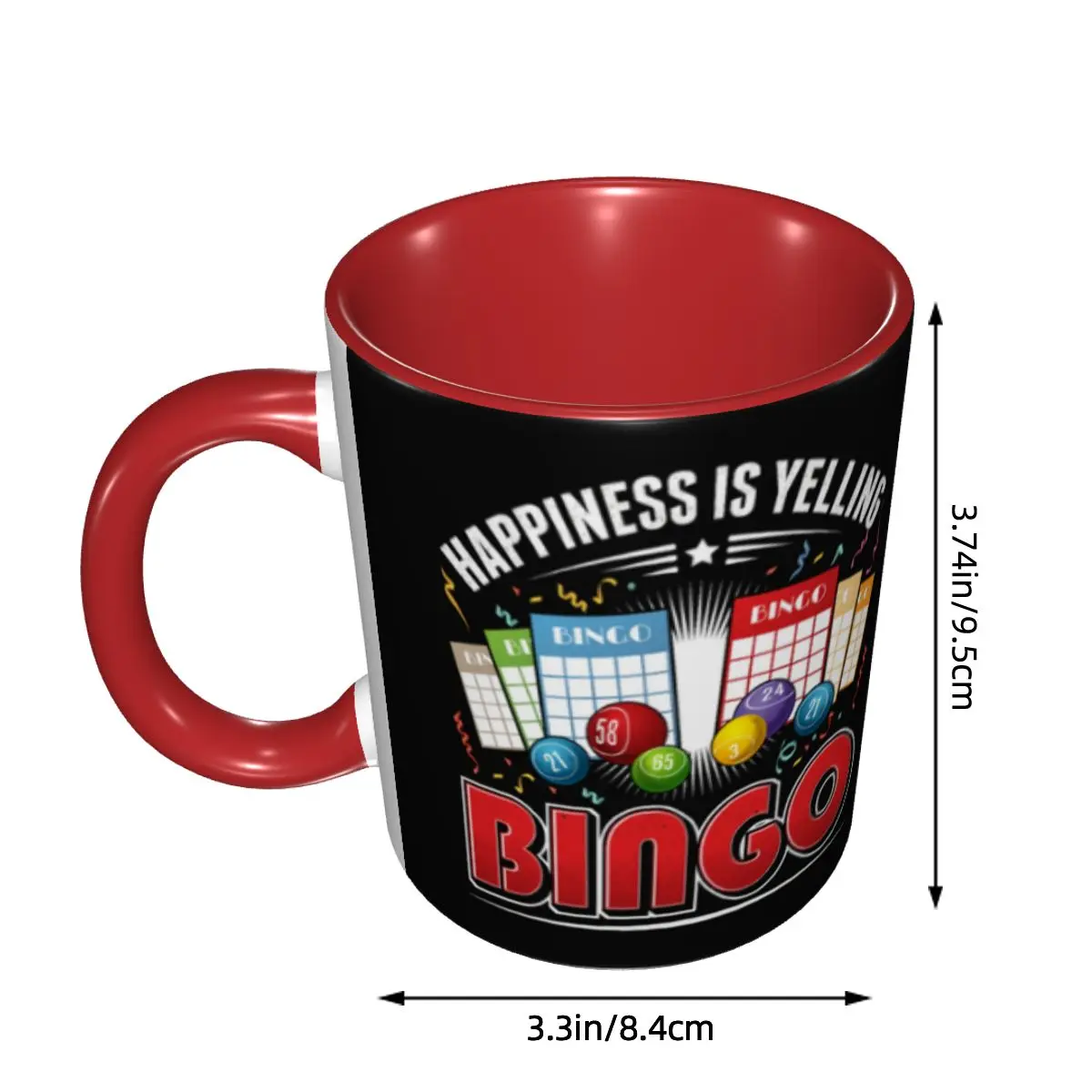 Custom Bingo Happiness Player Yelling Coffee Mugs DIY Ceramic Tea Milk Cup