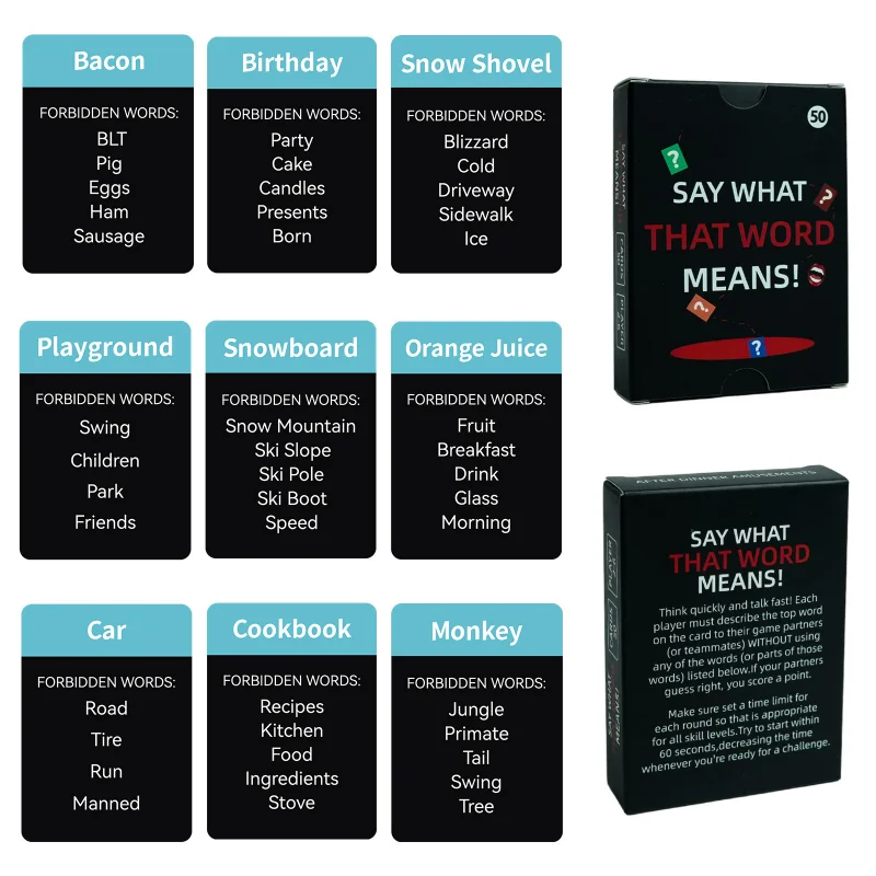 Fun Guessing Cards, Family Parent-Child Interactive Board Games, Multiplayer Party Leisure and Entertainment Table Game Cards