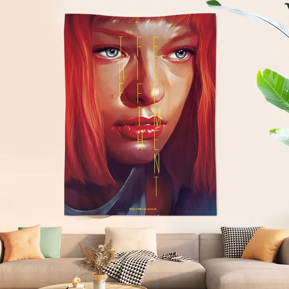 Action Movie The Fifth Element Tapestry Art Printing Japanese Wall Tapestry Anime Wall Hanging Home Decor