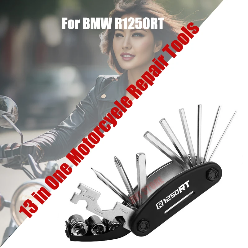 For BMW R1250RT 13Pcs Motorcycle Bike Tools Repairing Set 13 In 1 Motorcycle Repair Tool Kit for Home Outdoor Travel Camping Spo