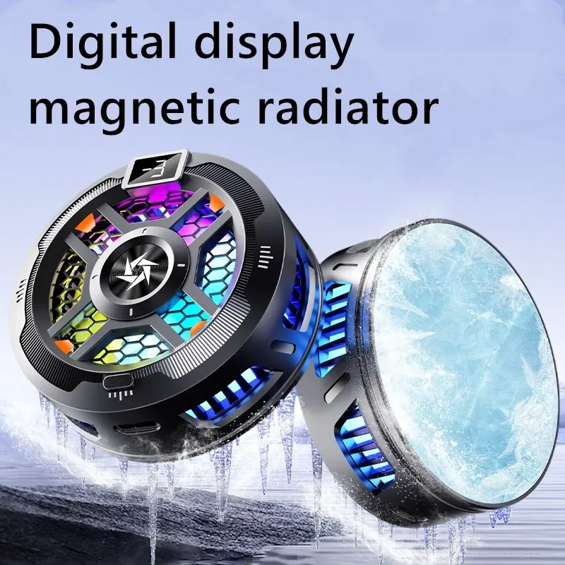 Cooler Magnetic phone cooler with temperature display for  Android phone tablet game cooler cooling fan