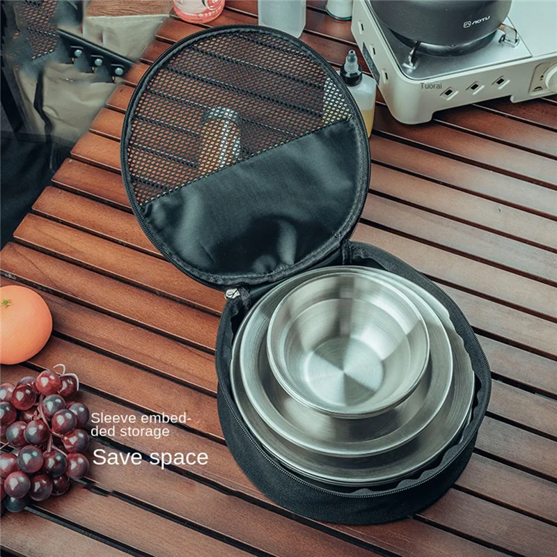 B72A AOTU naczynia kempingowe rozmaitości torba do przenoszenia wodoodporna płyta naczynia miska etui do przechowywania na zewnątrz Camping piesze wycieczki piknik