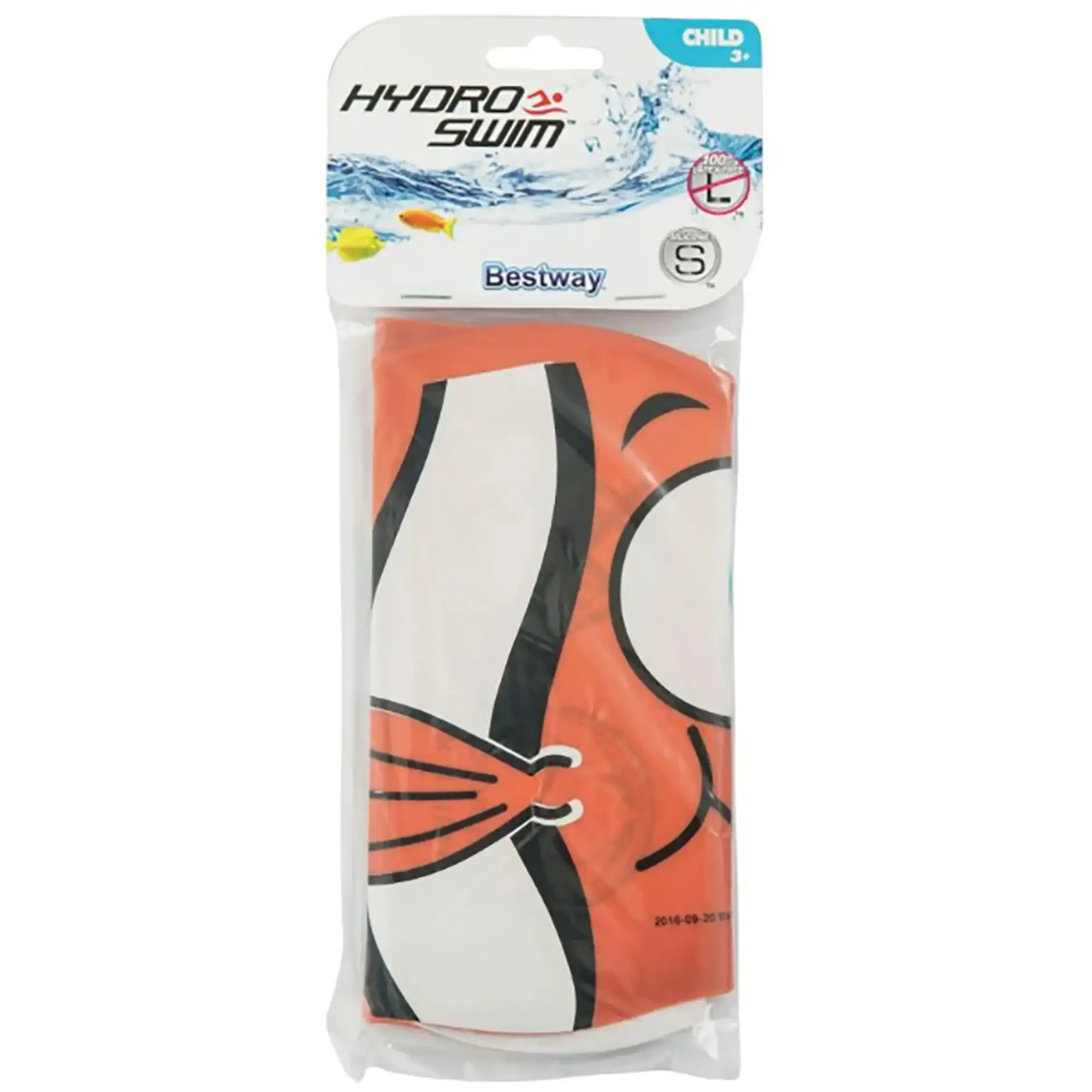 Bestway: Hydro-Splash: قبعة السباحة Lil' Buddy - برتقالي - ملحق حمام السباحة ذو طابع السمكة، سيليكون ناعم، لعب السباحة المائية، للأطفال 3+