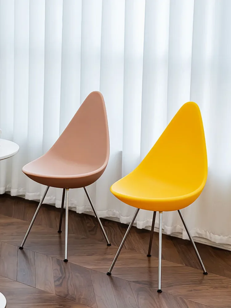 

Nordic Water Drop Chairs Furniture Plastics Stool Home Living Room Backrest Dining Chairs Dinings Table Chairs Balcony Stools