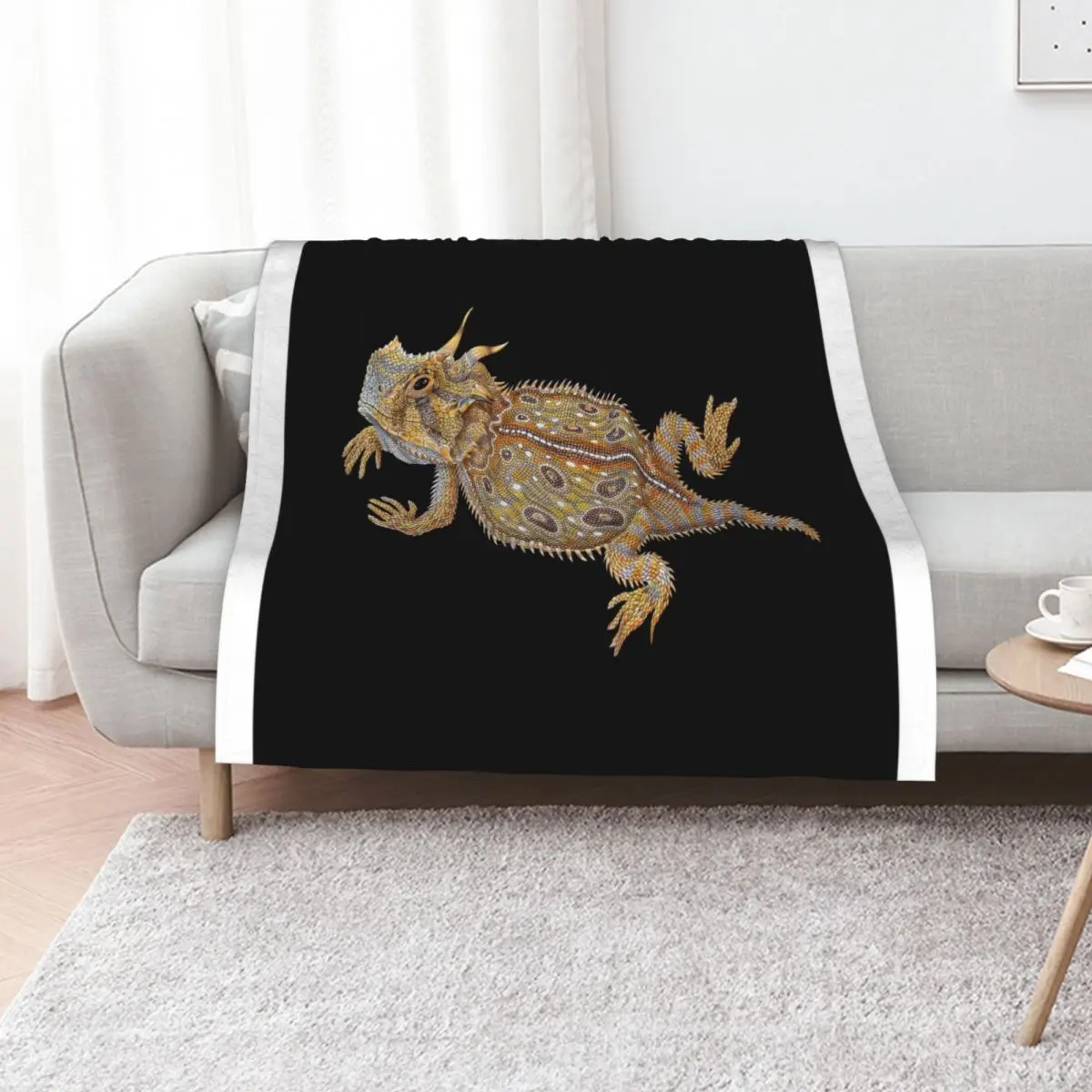 Horned Lizard Throw Blanket Hair Hairys Flannel Fabric Bed valentine gift ideas Blankets For Sofas Blankets