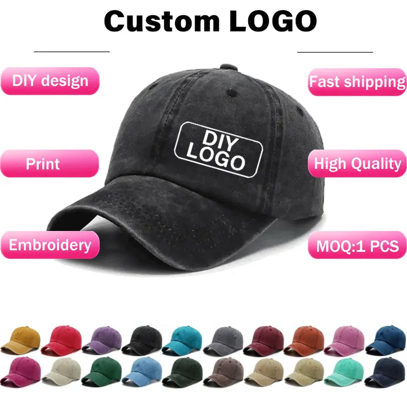Customized Spring and Autumn Personalized American Retro High End Washed Old Soft Top Baseball Hat for Men and Women