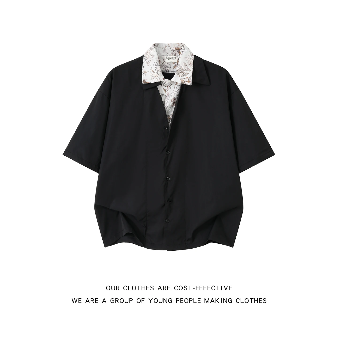 

Casual Floral Collar Shirt Short Sleeve Men Summer Trendy Loose Fit Preppy Style Comfortable Loose Shirt Casual Top