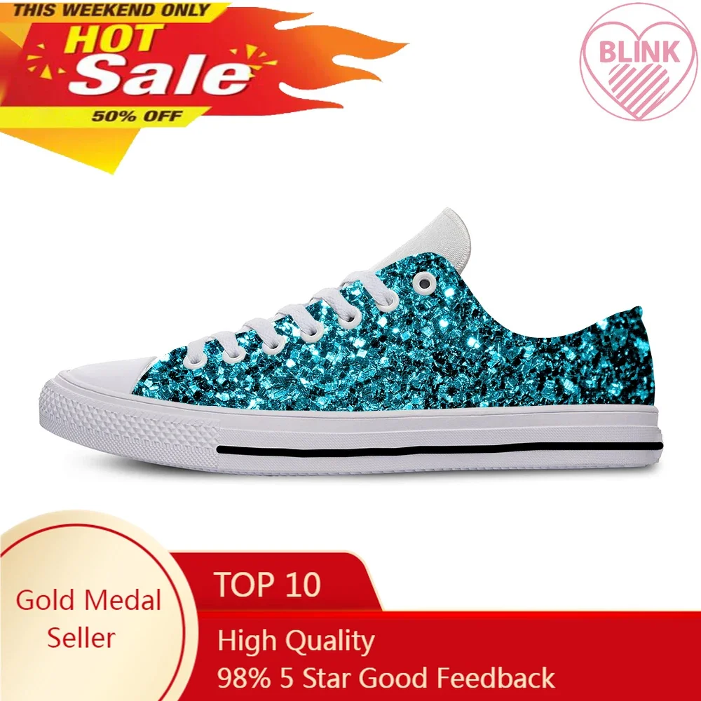 Glitter Sparkles Hot Cute Casual Shoes Lightweight Breathable Summer Sequins Men Women Sneakers Low Top Classic Board Shoes