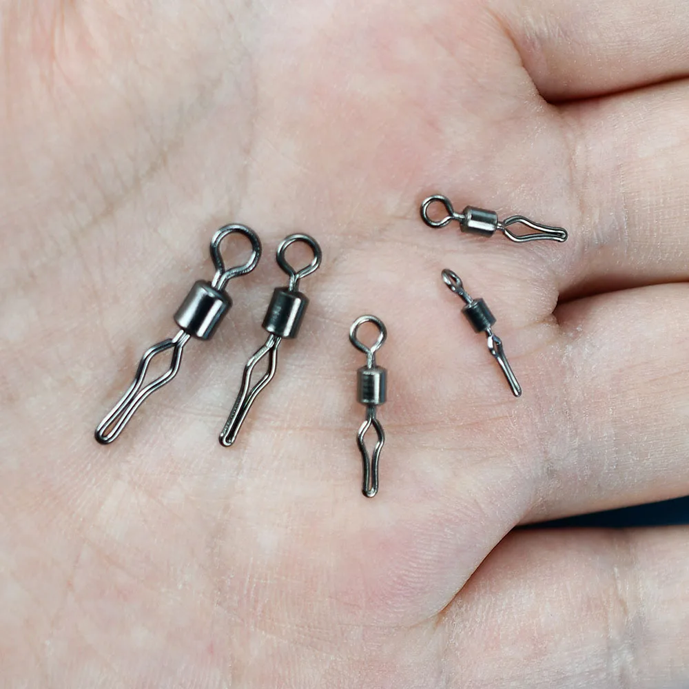 100Pcs Drop Shot Wirbel Rollen Wirbel Linie Clip Stecker Sinker Gewicht Form Angelschnur Schnelle Stecker Angeln Zubehör