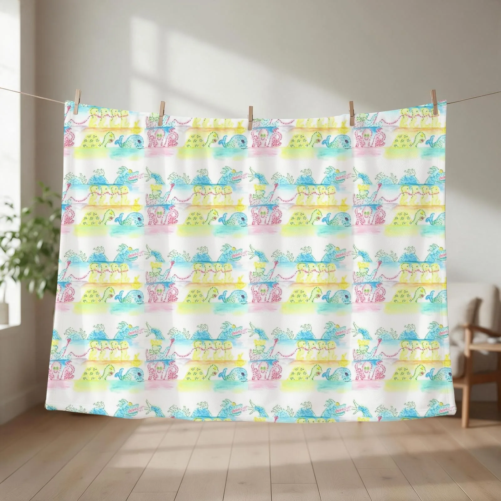 Electrical Water Pageant Throw Blanket Hairy Cute Plaid anime Quilt Blankets