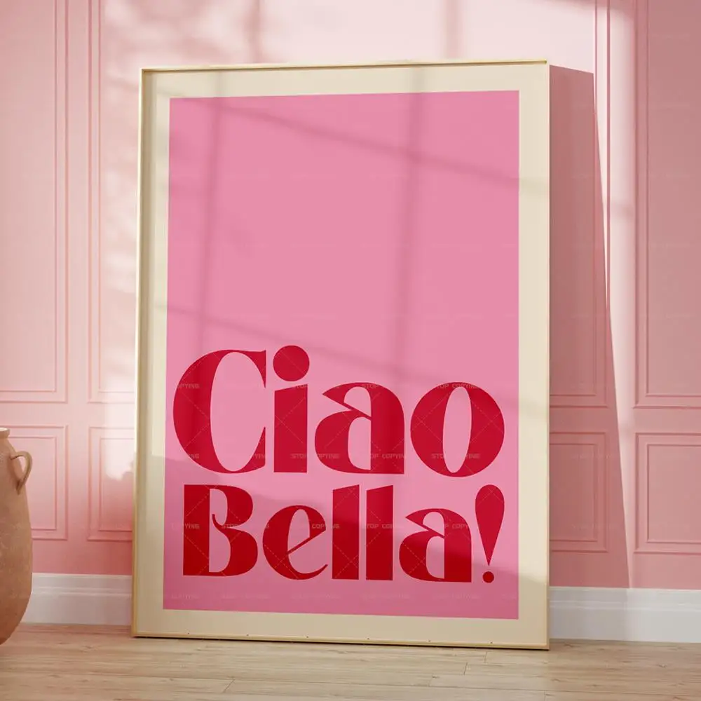 Music Lyrics Gig Indie Rock Gift Inspired Ciao Bella Concert  Wall Art Canvas Painting Posters For Living Room Home Decor