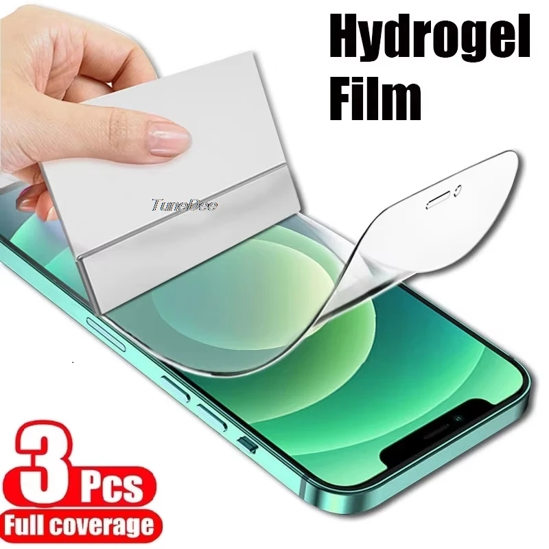 3 pièces Film Hydrogel pour Xiaomi Redmi 13C Note 13 Pro 5G 12 11 10 9 11S 9S 10T protecteurs d'écran Film de couverture complète haute transparence