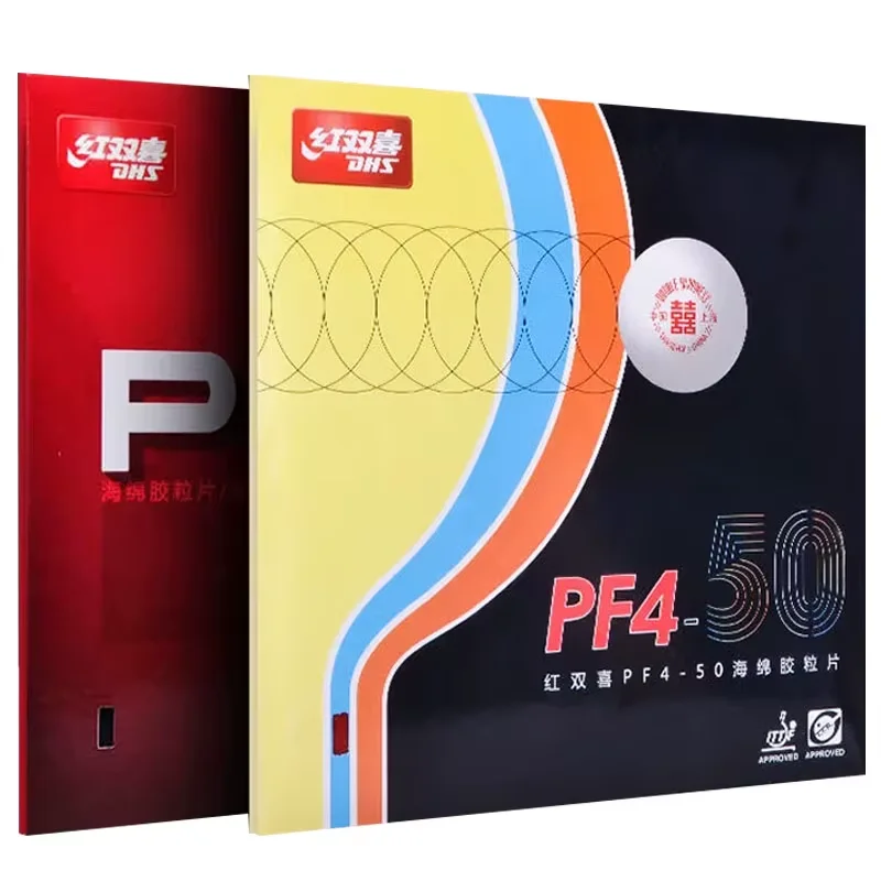 Original DHS PF4 PF4 50 Table Tennis Rubber Table Tennis Racket Racquet Simple Hurricane 3 for Training Ping Pong Table Rubber