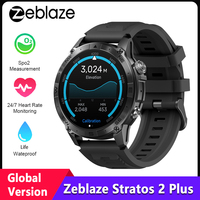 Zeblaze Stratos 2 Plus GPS Smart Watch Men 1.43'' AMOLED Display Sleep Heart Rate SpO2 Monitor Bluetooth Phone Calls Smartwatch
