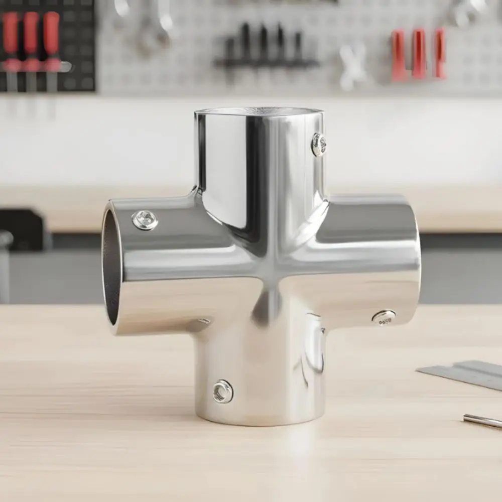 

Соединитель для труб из нержавеющей стали 316, 22 мм (7/8 дюйма), усиленный, 4-ходовой крестообразный