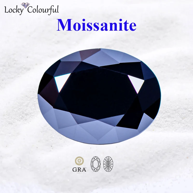

Moissanite Black Color VVS1 Oval Cut with GRA Certificate for Beads Charms DIY Jewelry Making Bracelet Pendant Main Materials