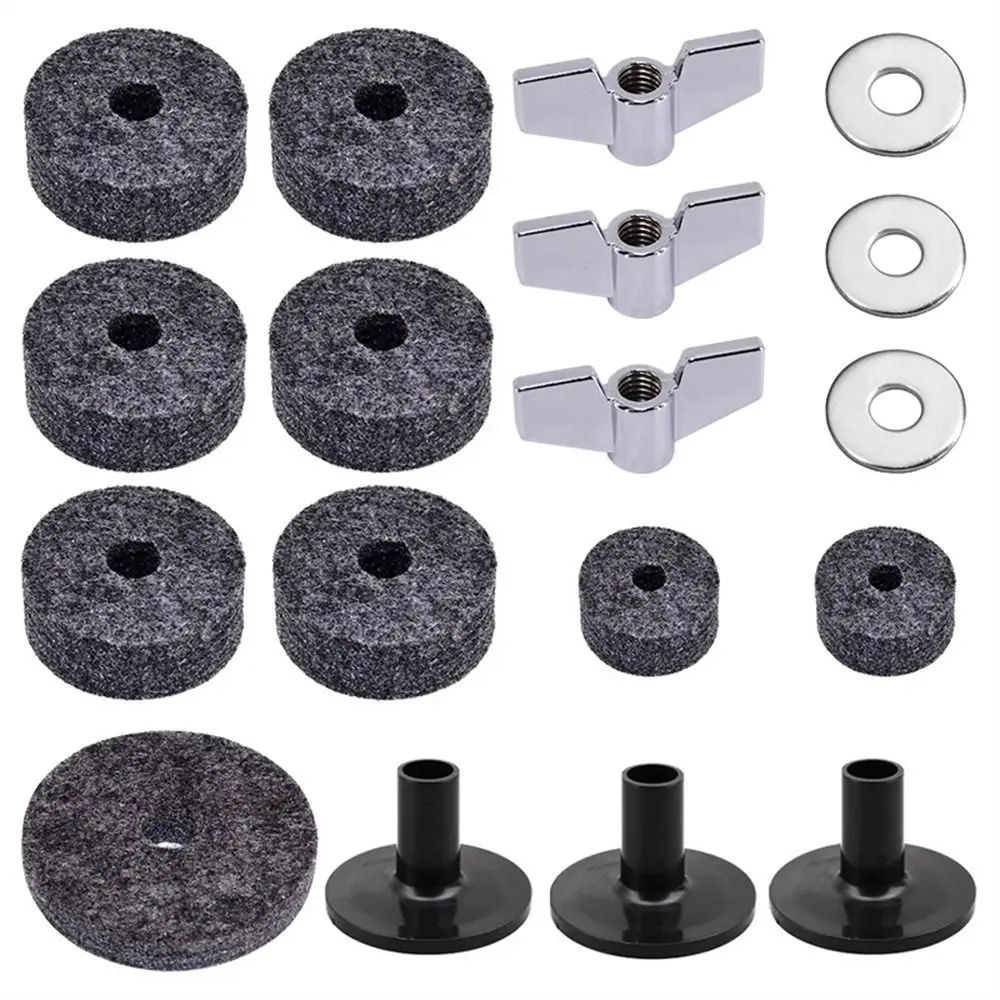 

Practical Cymbal Sleeve Cymbal Felt Washer Wing Nuts Percussion Drum Stand Felt Gasket Spacers Drum Set Felts Replacement Parts