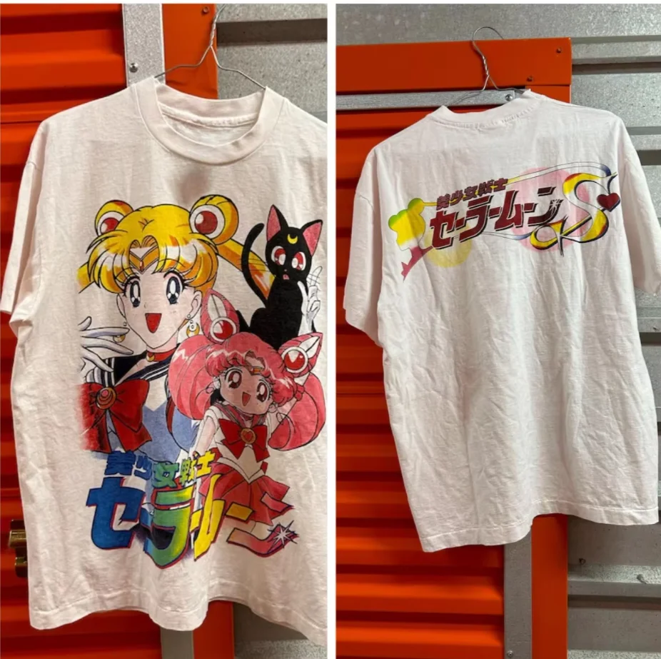 

T Shirt 90s Anime Sailor Moon Retro Graphic Summer Cotton Men Women Tee Streetwear Casual Trend Short Sleeve Couple Hip Hop Top