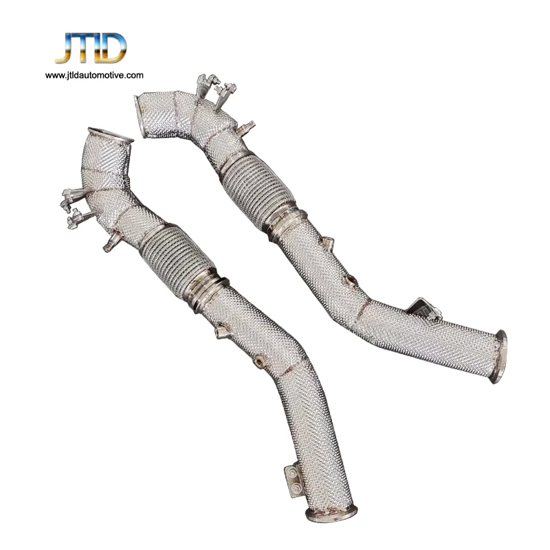 304 Stainless Steel Exhaust Pipe Catless Downpipe Fit For Maserati MC20 With OPF