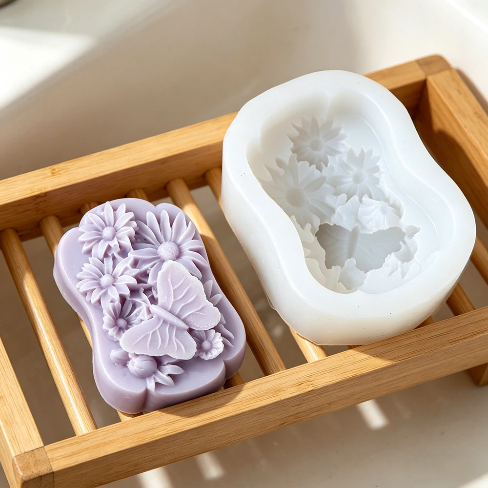 แม่พิมพ์สบู่ซิลิโคนลายดอกไม้ผี - Soap Making Process บทวิจารณ์และราคา