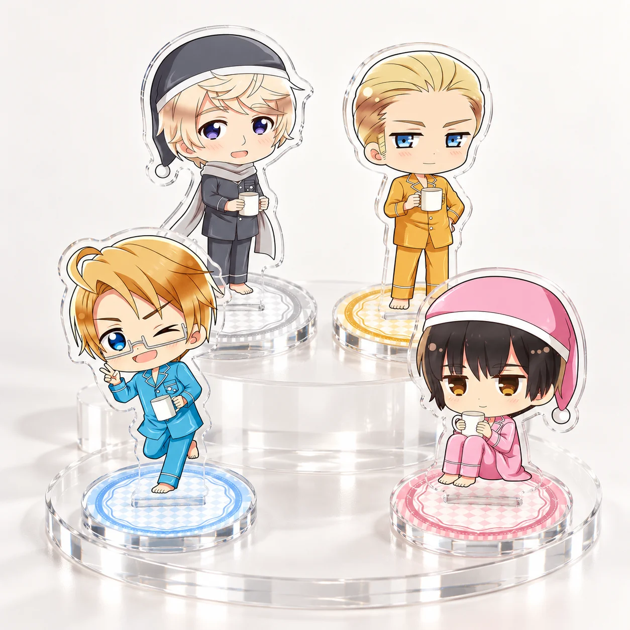 Hetalia Axis Powers America England France Germany Italy Acrylic Stand Anime Desk Decor Collectible Ornament Gift Keychain