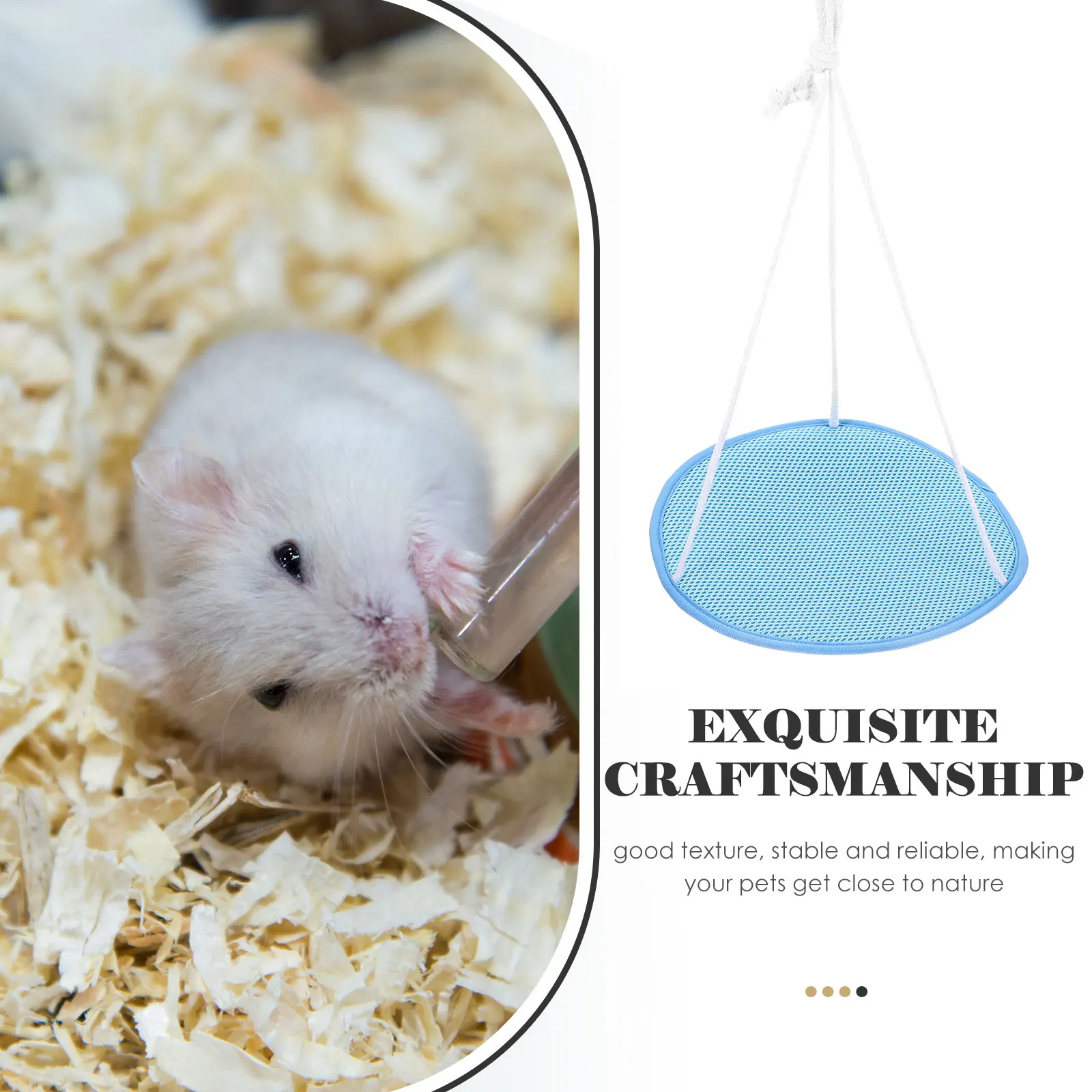 

Climbing Pet Reptile Rat Cage Lizard Swing Green Mesh Durable Hanging Reptile Hammock Toy Small Animal Nest Bed House