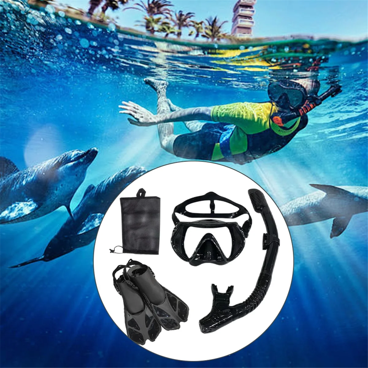 

Snorkel Diving Mask and Goggles Diving Swimming Tube Set Adult Unisex