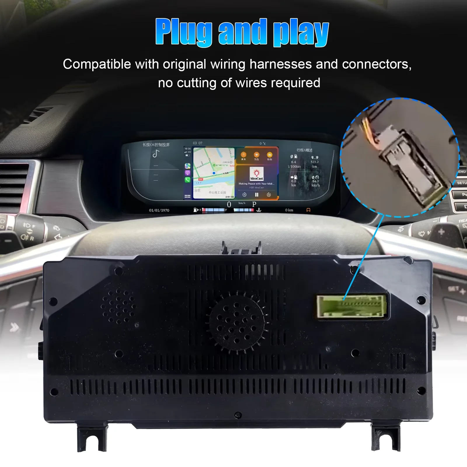 

Цифровая приборная панель rr для Land Rover Discovery Sport 2015-2019, Linux LCD дисплей, экран приборной панели, виртуальный кокпит