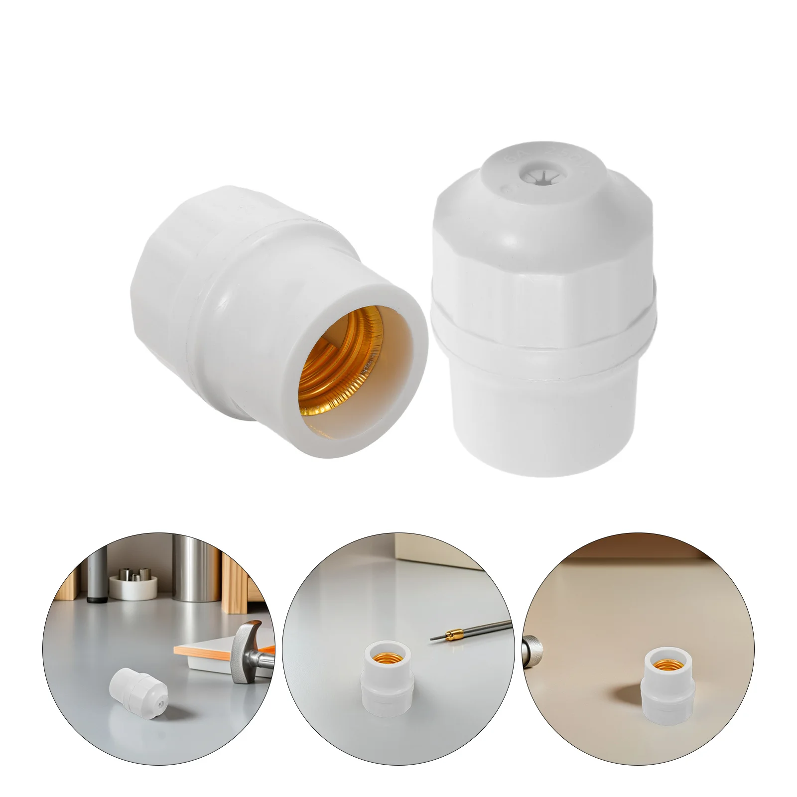 

10pcs E27 Lamp Holder: Plastic Bulb Socket Replacement Thickened Pendant Light Base For Led Lighting Durable Heat Resistant
