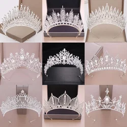 Wedding Crown Crystal Rhinestone Crown Bridal Hair Jewelry Silver Color Tiaras Crowns For Brides Diadem Bridal Hair Accessories