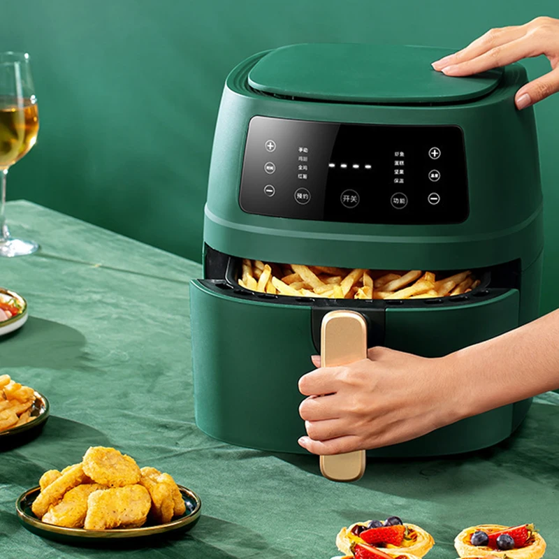 

6L Smart Electric Air Fryer Automatic 360° Baking LED Touchscreen Household Air Fryer without Oil Smokeless EU Plug