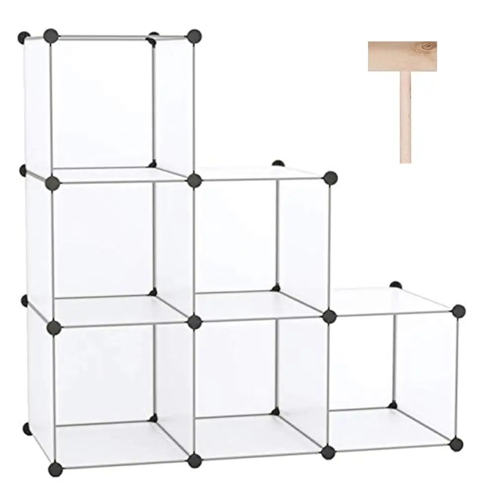 

Cube Storage Organizer, 6-Cube Shelves Units, Closet Cabinet, Diy Plastic Modular Book Shelf, I For Bedroom, Living Room,