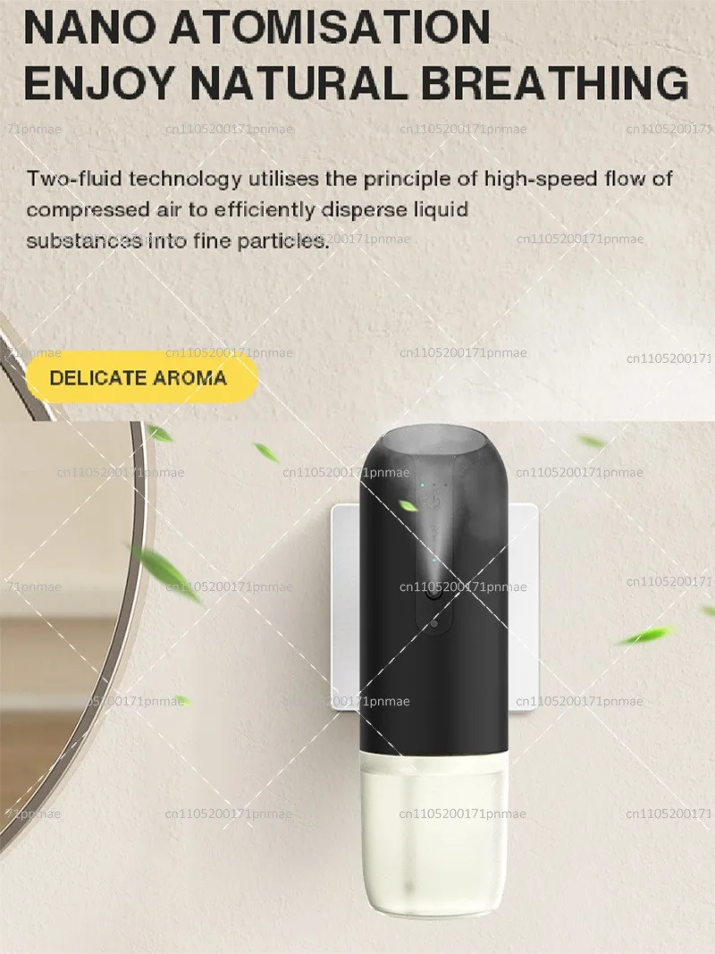 Plug In Wall Fragrance Diffuser Waterless Smart Flavoring Diffuser For Essential Oils 100m3 Home Room Scent Air Machine