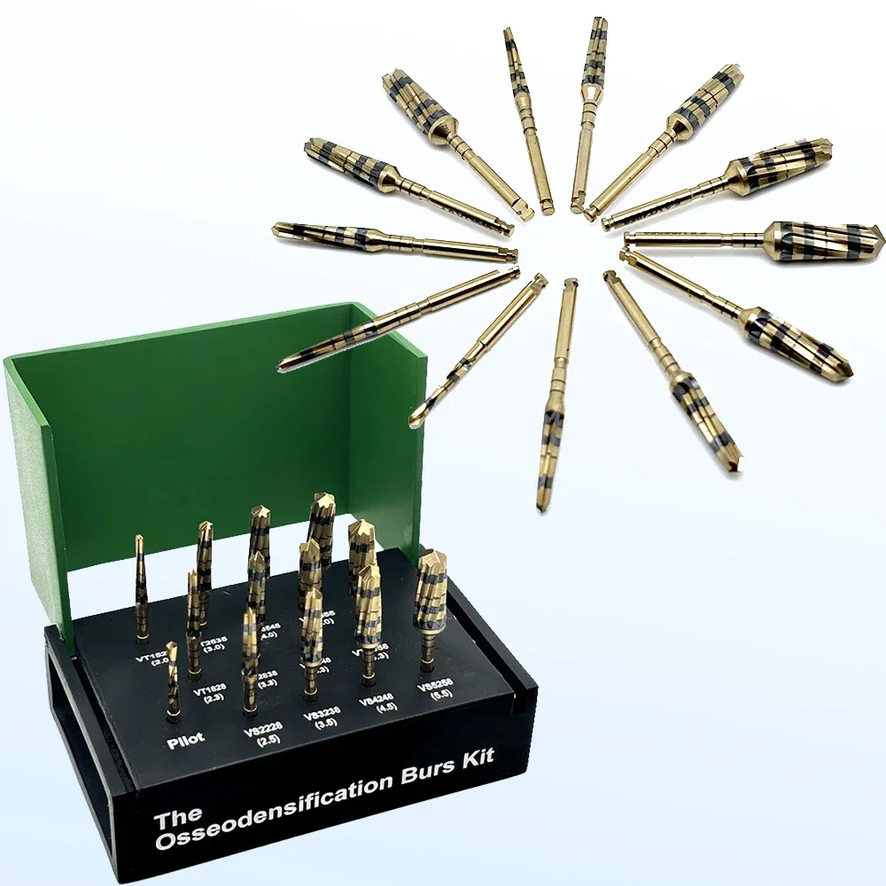 

13Pcs/set Stainless Steel Implant System Drivers Dental Osseodensification Burs Drills Surgical Implant Maxillary Sinus Lift Kit