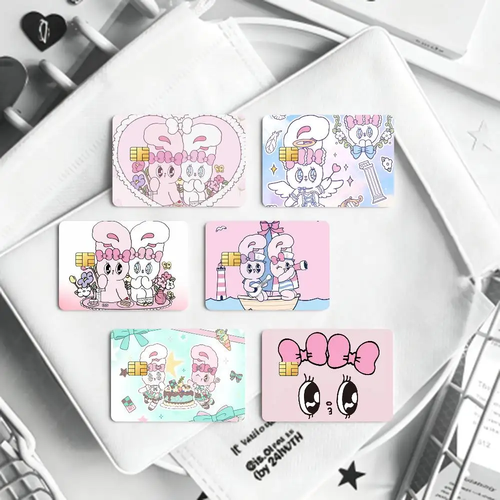 Cute E-Esther Bunny Rabbit Badge  Card HD Stickers Game Card Decal Card Matte Film Skin Small Chip Waterproof Sticker