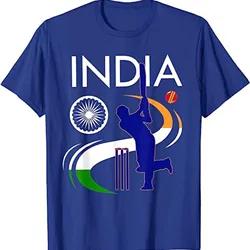 India Cricket With Indian Flag Brush Stroke T Shirt SweaT 16718