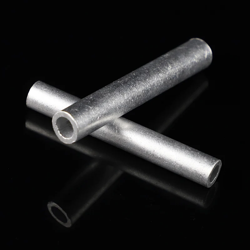 GL-10 GL-16 GL-25 Aluminum No Insulation Wire Cable Hole Passing Connecting Sleeve Tube Ferrule Lug Connector Crimp Terminal