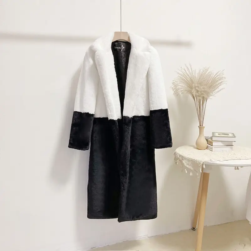 High Quality Winter Fur Coat for Women Luxury Fuax Rabbit Fur Jacket Plus Size 5XL Thick Warm Loose Long Plush Overcoat - Image 2