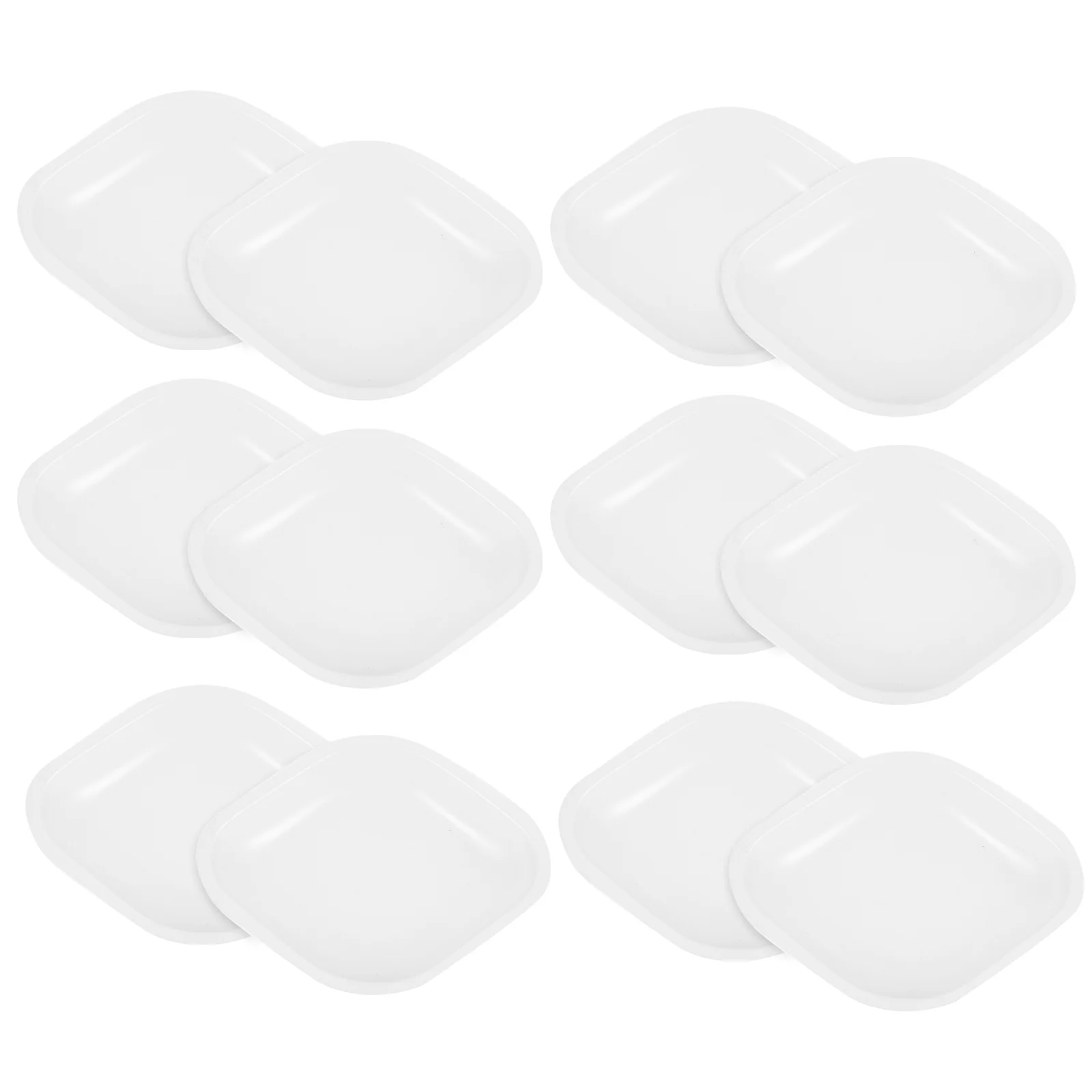 20pcs Rhombus Weighing Dishes Lightweight Plastic Trays For Lab Sample Measuring Non-Stick Reusable Weighing Boats Powder Liquid