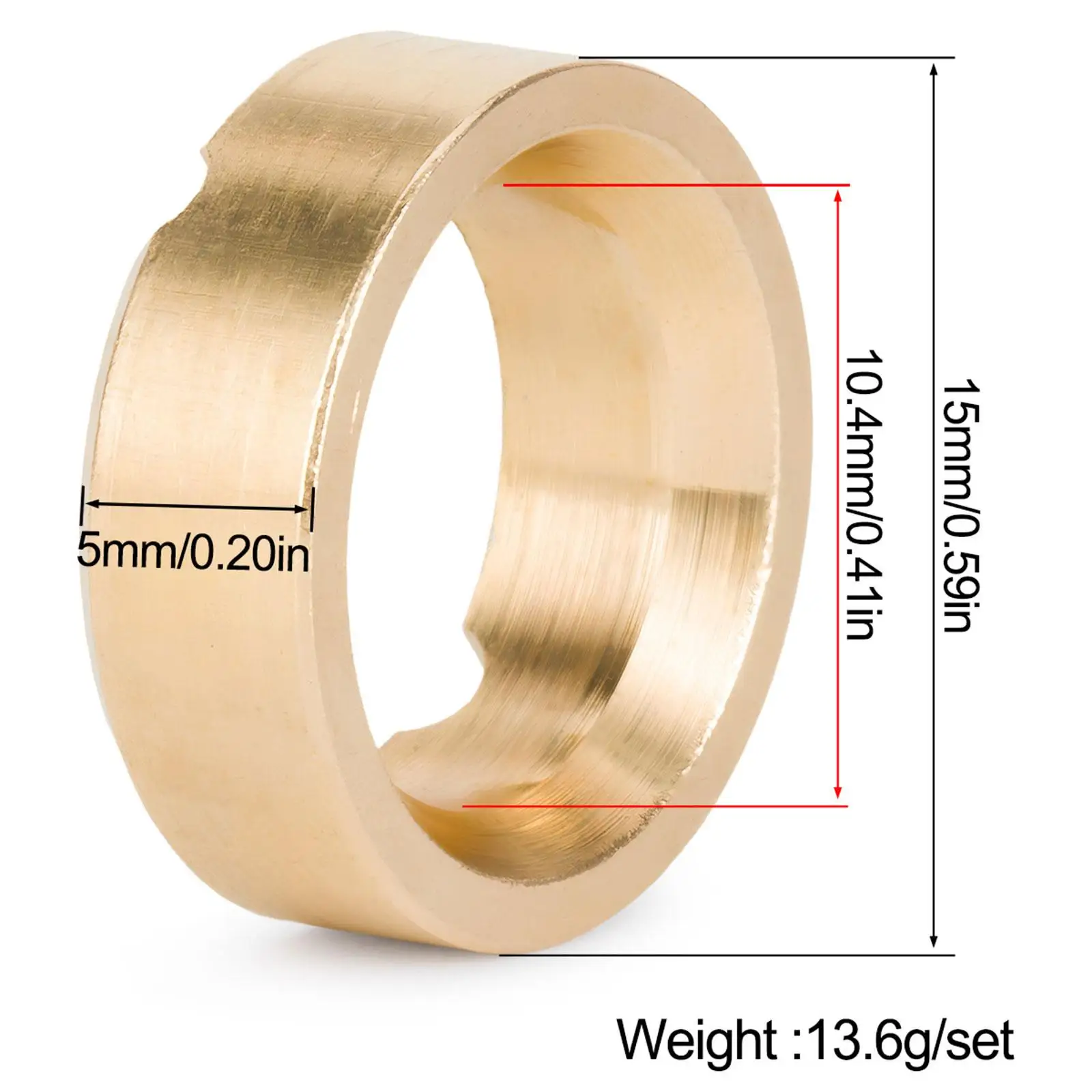 

4x 1/30 RC Car Brass Wheel Weights Easy to Install, Spare Parts, Professional Sturdy, RC Car Parts Replacement for SCX30