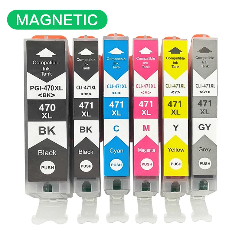 6X PGI470 CLI471 Compatible Ink Cartridge For Canon ts5040 PIXMA MG5740 MG6840 MG7740 Printer ink Cartridges pgi 470 cli 471