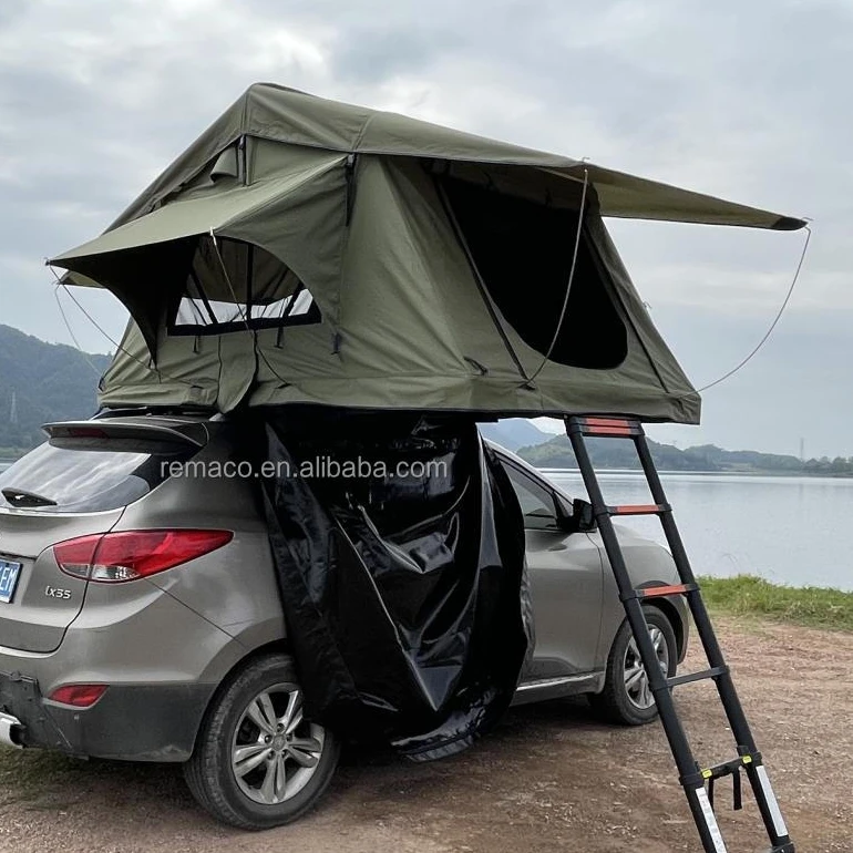 

Remaco Car Small Soft Rooftop Tents Car SUV Truck Sun Shelter Auto 4 Season Lightweight Roof Top Tent 2 Person