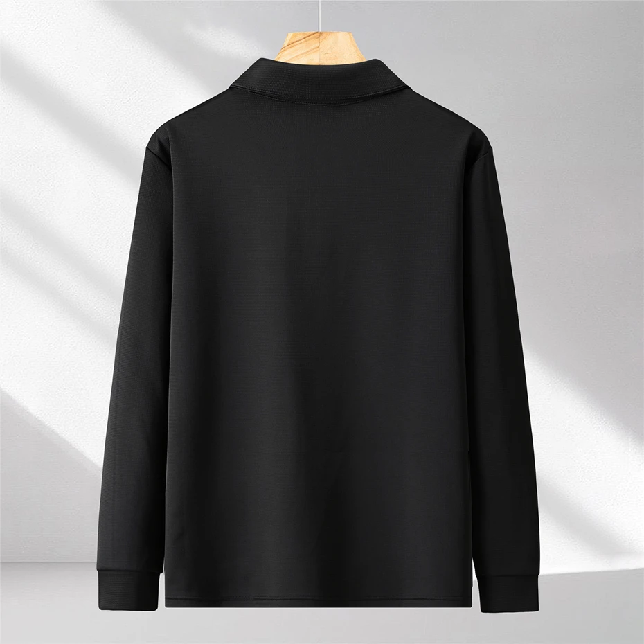 Spring Autumn Long Sleeve Polo Shirts Men 12XL Plus Size Polo Shirts Fashion Casual Polos Male Big Size