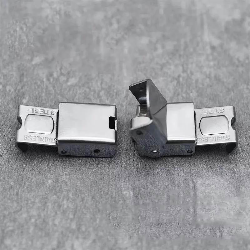 5 Stück Edelstahl-Verschluss, Crimp-Kieferhaken, Uhrenarmband-Verschlüsse, verbinden Spitzenschnalle für DIY Leder-Silikon-Armband, Schmuckherstellung – Detail 2