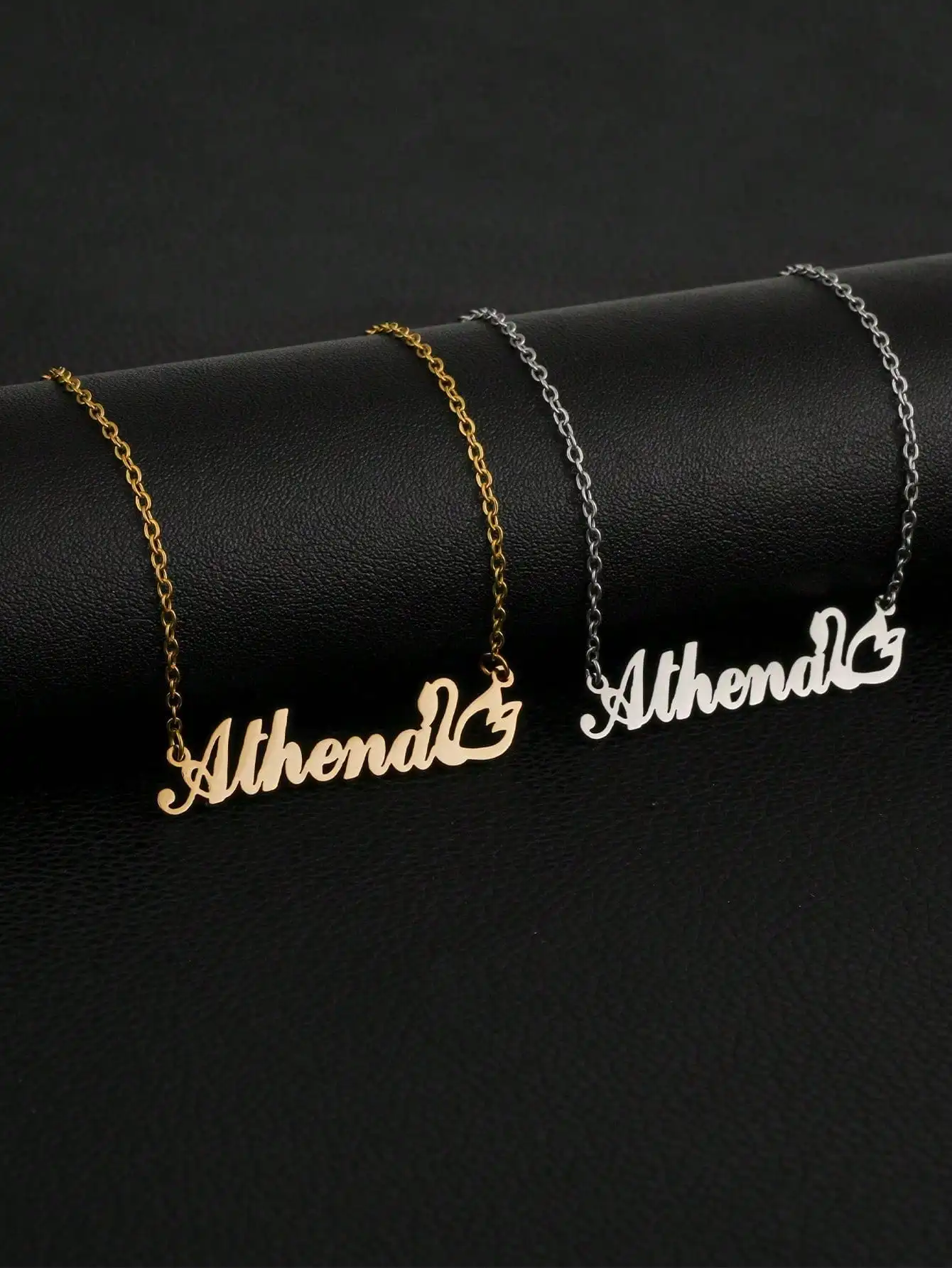 Luxury All Match Personalized Charm Fashion Sexy Swan Letter Hollow Custom Name Necklace, Perfect Gift for Friends, Family, Birt