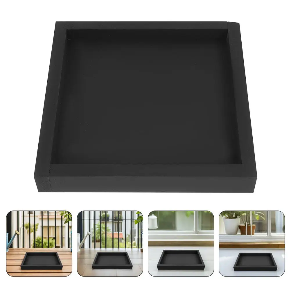 Plastic Square Flower Pot Tray Modern Efficient Water Catcher Anti-Slip Base for Indoor Outdoor Plant Drainage